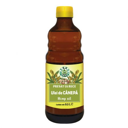 Ulei de canepa presat la rece, 500 ml, Herbal Sana