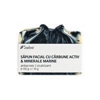 Sapun solid facial cu carbune activ si minerale marine, 130g, Sa