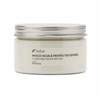 Masca faciala pentru ten sensibil cu argila alba, maca si aloe vera, 250ml, Sabio