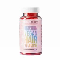 Vitamine vegane masticabile pentru par Unicorn Vegan, 60 jeleuri gumate, HairBurst