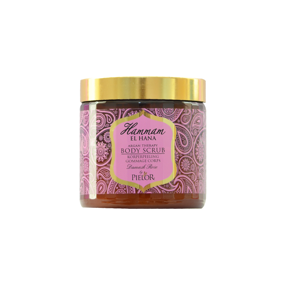 Scrub pentru corp Damask Rose, 500 ml, Pielor Hammam