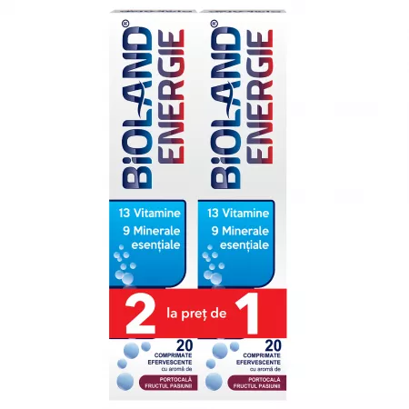 Pachet Energie, 20 + 20 comprimate efervescente, Bioland