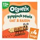Cubulete ecologice moi din ovaz integral si stafide Flapjack, +12 luni, 12 luni+, 4x12g, Organix 822963