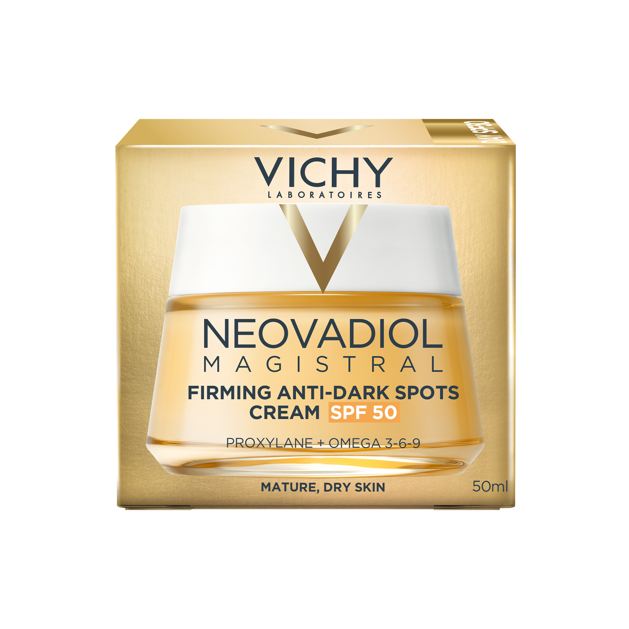 Crema de zi anti-pete pigmentare cu efect de fermitate SPF 50 Neovadiol Magistral, 50 ml, Vichy