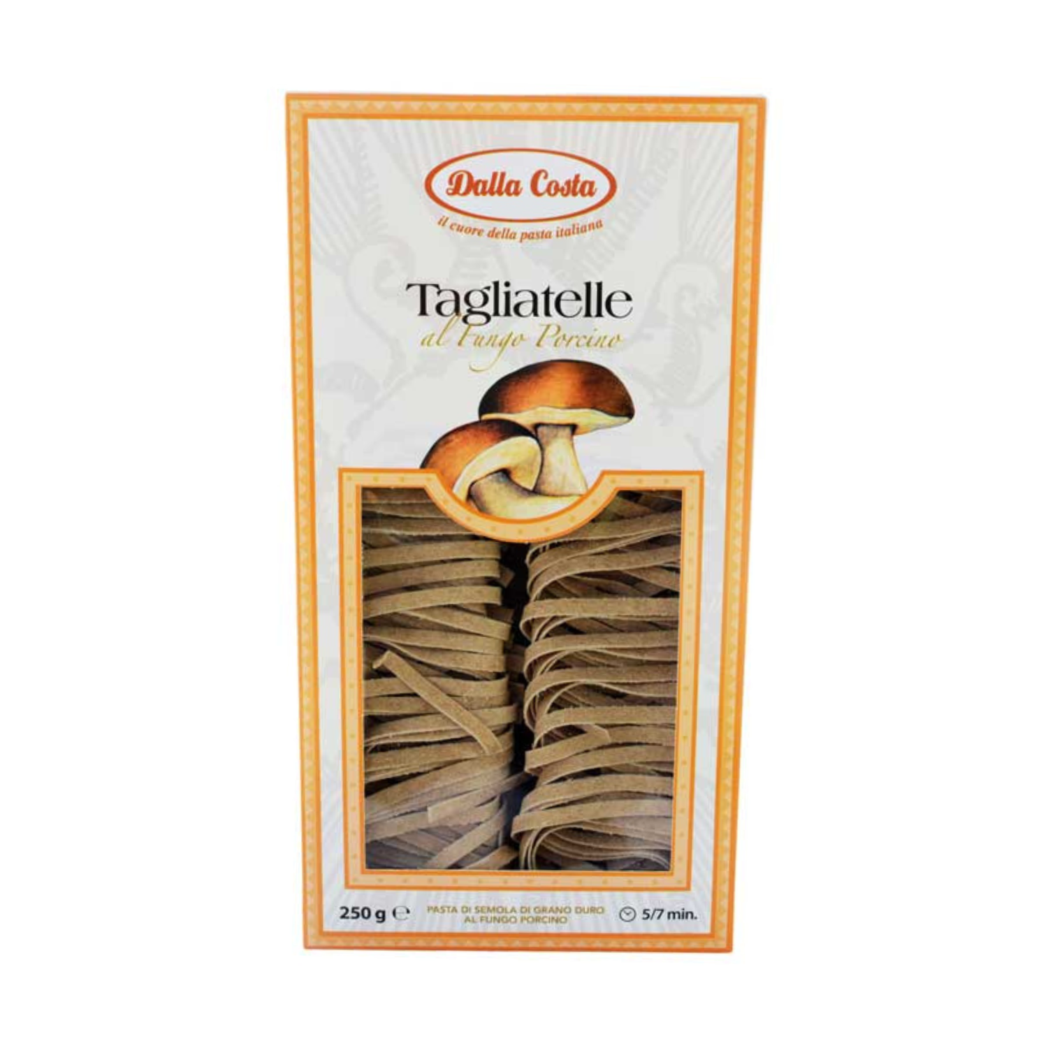 Paste Tagliatelle cu ciuperci porcino, 250 g, Dalla Costa