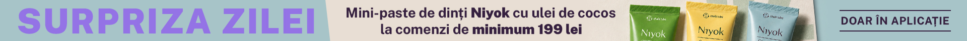 Surpriza zilei: mini-paste de dinți Niyok cu ulei de cocos, 3 x 20 ml