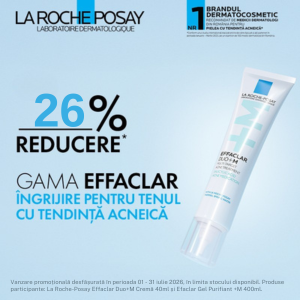 Promotie cu 26% reducere la La Roche Posay Effaclar