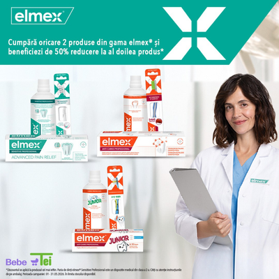 Promotie cu 50% reducere la al doilea produs Elmex