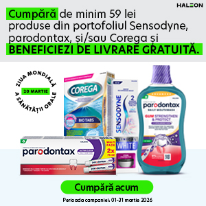 Transport Gratuit la Sensodyne, Corega si Parodontax
