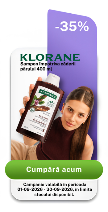 Sampon impotriva caderii parului cu chinina si floare de colt, 400 ml, Klorane