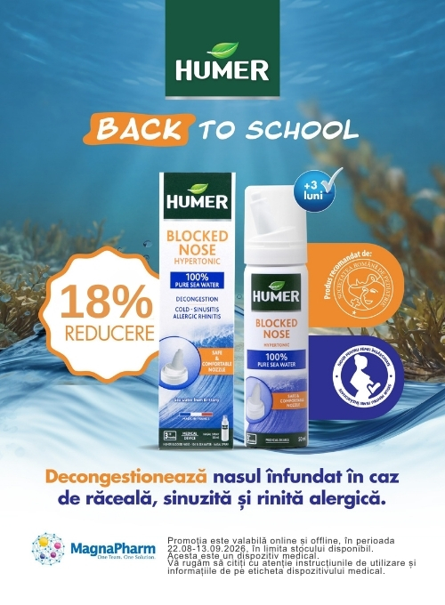 Back to School cu 18% reducere la Humer