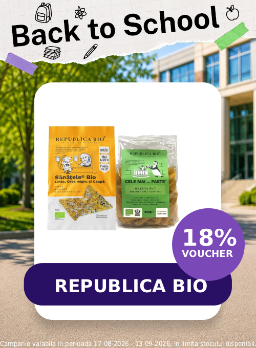 Back to School cu 18% voucher aplicat in cos la Republica Bio