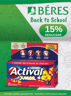 Back to School cu 15% reducere la Beres
