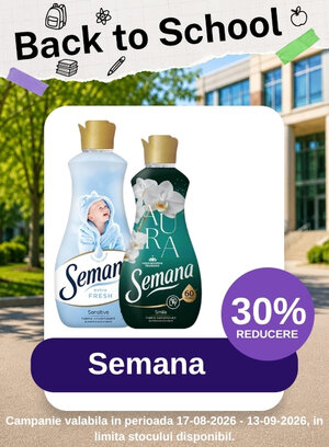 Back to School cu 30% reducere la Semana