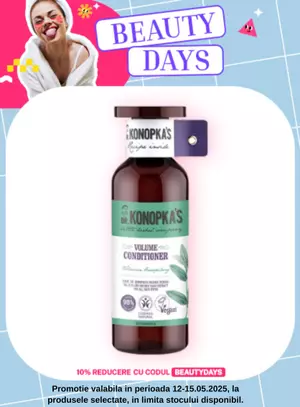 Beauty Days cu 10% voucher aplicat in cos la Dr. Konopka's