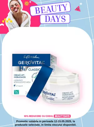 Beauty Days cu 10% voucher aplicat in cos la Gerovital H3