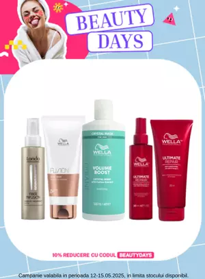 Beauty Days cu 10% voucher aplicat in cos la Londa Professional si Wella Professionals