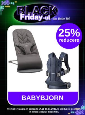 Black Friday cu 25% reducere la BabyBjorn