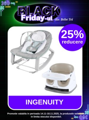 Black Friday cu 25% reducere la Ingenuity