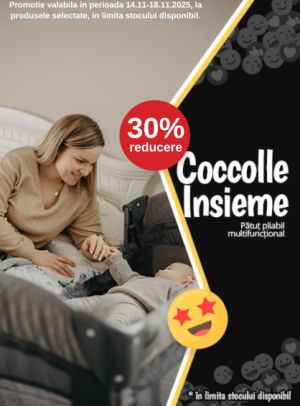 Black Friday cu 30% reducere la Coccolle Insieme patut pliabil