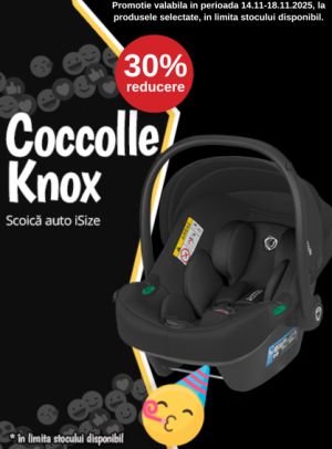 Black Friday cu 30% reducere la Coccolle Scoica auto Knox