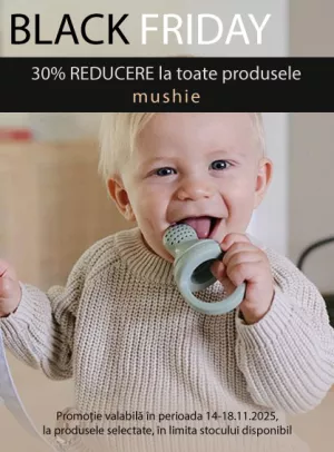 Black Friday cu 30% reducere la Mushie