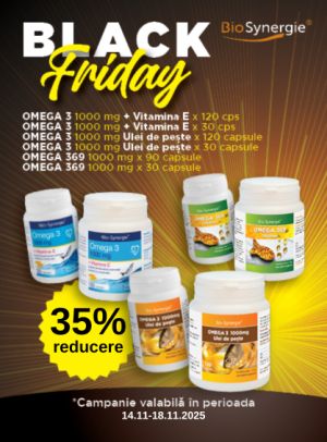Black Friday cu 35% reducere la Bio Synergie
