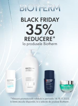 Black Friday cu 35% reducere la Biotherm
