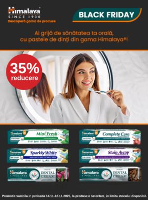 Black Friday cu 35% reducere la Himalaya Pasta de dinti
