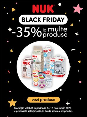 Black Friday cu 35% reducere la Nuk
