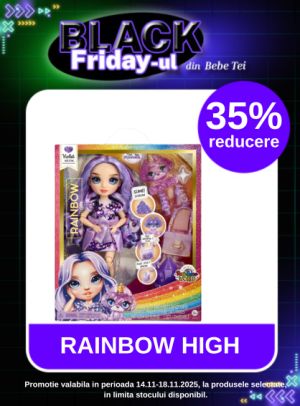 Black Friday cu 35% reducere la Rainbow High