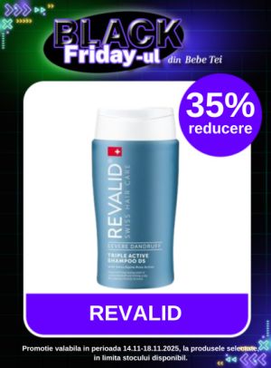 Black Friday cu 35% reducere la Revalid Triple Active DS Sampon