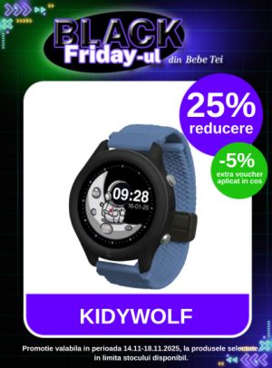Black Friday cu 5% extra voucher aplicat in cos la KidyWolf