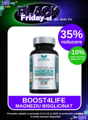 Black Friday cu extra 10% voucher aplicat in cos la Boost4Life Magneziu Bisglicinat