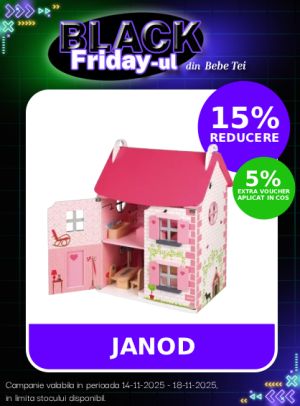 Black Friday cu extra  5% voucher aplicat in cos la Janod
