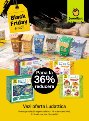 Black Friday cu pana la 36% reducere la Ludattica