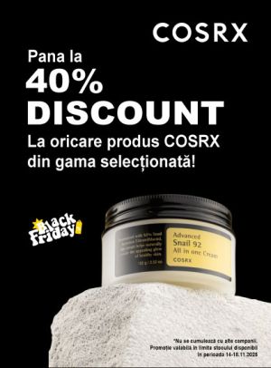 Black Friday cu pana la 40% reducere la Cosrx