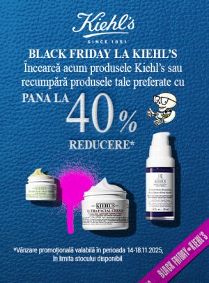 Black Friday cu pana la 40% reducere la Kiehl's