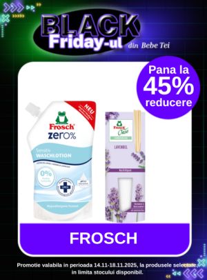 Black Friday cu pana la 45% reducere la Frosch
