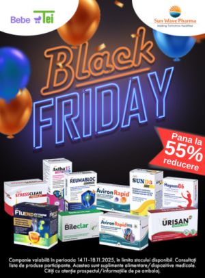 Black Friday cu pana la 55% reducere la Sun Wave Pharma