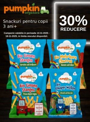 Black Friday cu reducere 30% la Pumpkin Organics