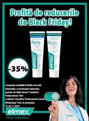 Black Friday cu reducere 35% la Elmex