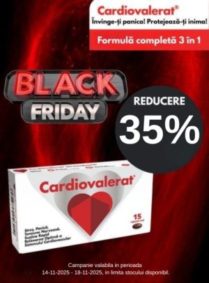 Black Friday cu reducere 35% la Cardiovalerat