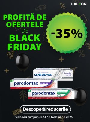 Black Friday cu reducere 35% la Parodontax si Sensodyne