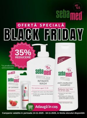Black Friday cu reducere 35% la Sebamed