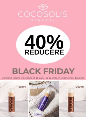 Black Friday cu reducere 40% la Cocosolis