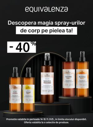 Black Friday cu reducere 40% la Equivalenza