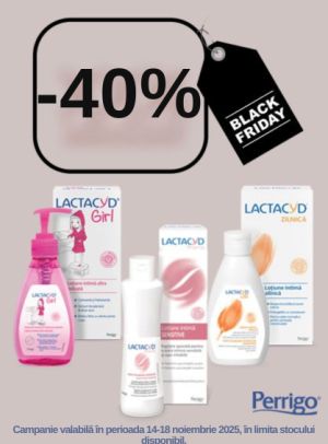 Black Friday cu reducere 40% la Lactacyd
