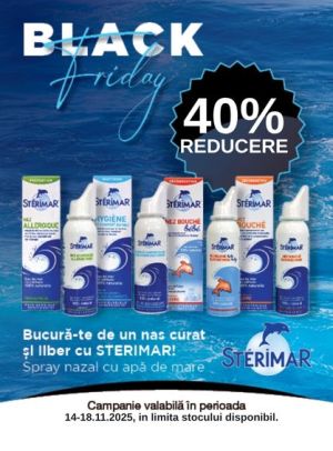 Black Friday cu reducere 40% la Sterimar