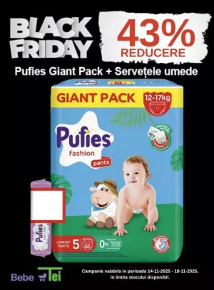 Black Friday cu reducere 43% la Pufies